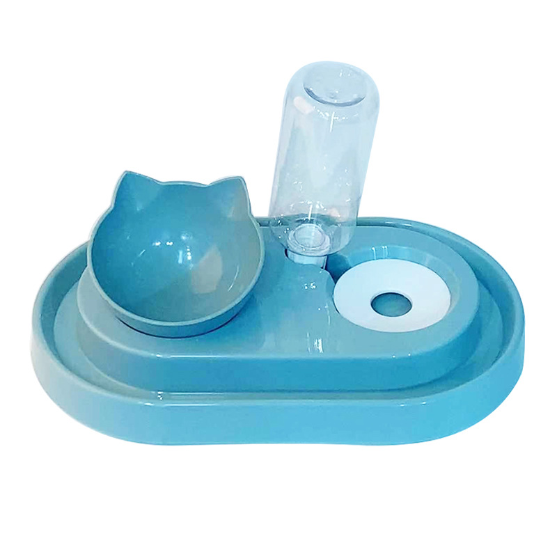 狗碗貓耳防噎雙碗寵物自動(dòng)喂食器貼牌OEM/ODM