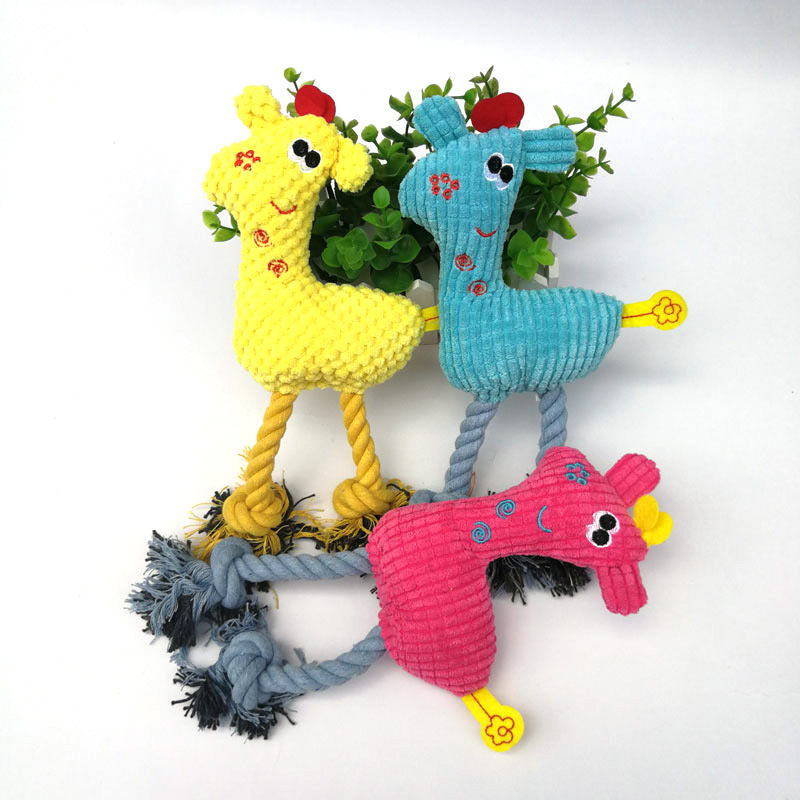 可愛動物造型寵物棉繩玩具OEM代加工