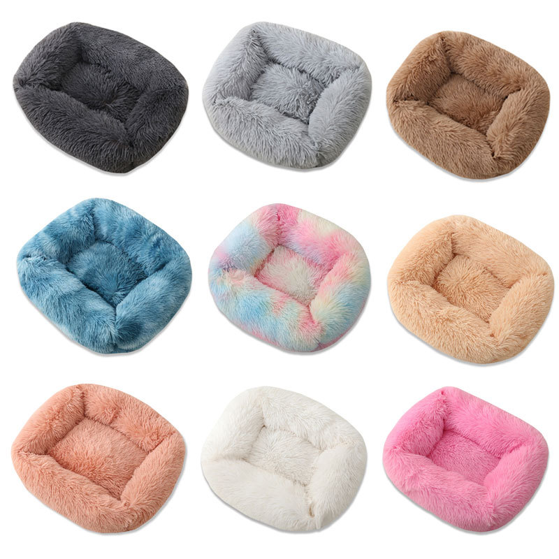 廠家直供長毛絨貓窩方形寵物窩代加工貼牌OEM/ODM