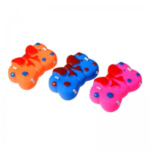 圣誕蝴蝶結(jié)骨頭發(fā)聲耐咬玩具OEM/ODM定制代加工