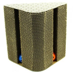 三角形帶球玩具貓抓板OEM/ODM代加工