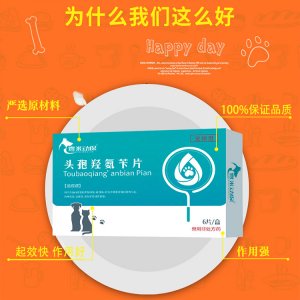 壹米動保頭孢羥氨芐片貓犬6片/盒