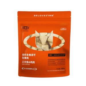 信元 貝樂芙全價(jià)三文魚雞肉主食凍干生骨肉糧貓犬185g
