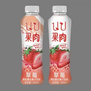 沁領(lǐng)UU果肉草莓果粒復(fù)合果汁飲料500ml