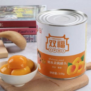 雙福黃桃罐頭大罐裝3000克