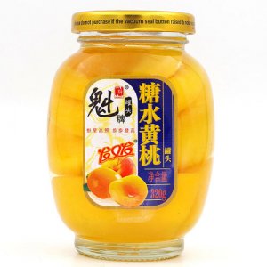 魁牌糖水黃桃罐頭320g