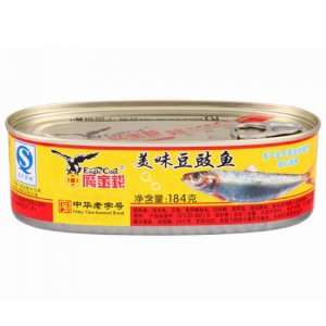 鷹金錢(qián)美味豆豉魚(yú)罐頭184g