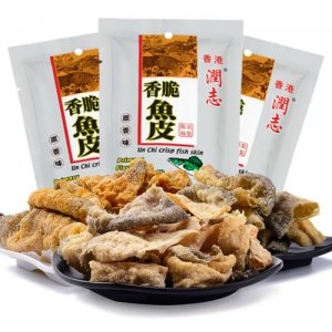 潤志海鮮水產(chǎn)魚干香脆魚皮110g