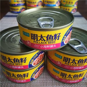 亭海灣明太魚籽罐頭小海鮮罐裝100g
