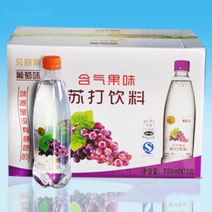 貝麗斯葡萄味蘇打飲料500mlx15