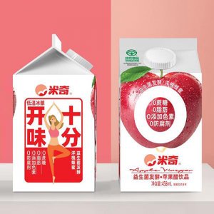 米奇益生菌發(fā)酵蘋果醋飲品屋頂包裝蘋果醋風(fēng)味飲料果味飲料