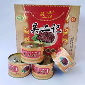 吳二記牛巴牛肉罐頭250gx4罐