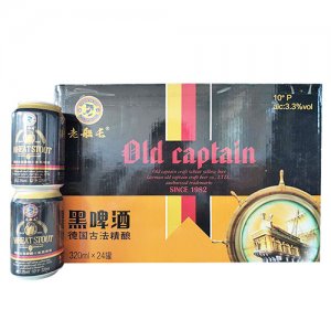 老船長(zhǎng)德國(guó)古法精釀黑啤酒320mlx24罐