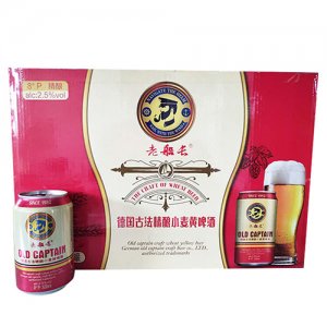 老船長(zhǎng)德國(guó)古法精釀小麥黃啤酒320mlx24罐