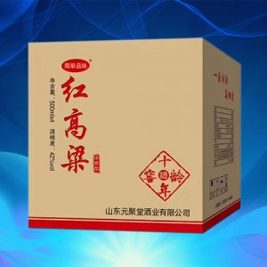 簡單品味紅高粱酒42度500mlx4瓶