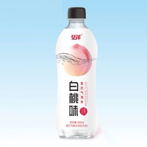 弘洋蘇打氣泡水白桃味480ml
