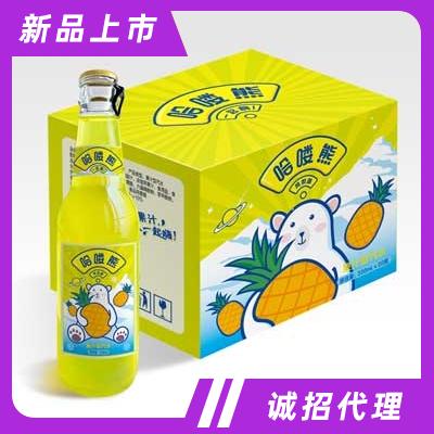 哈嘍熊鳳梨味果汁型汽水330mlX20瓶