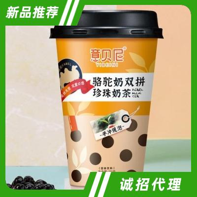 意貝尼駱駝奶雙拼珍珠奶茶111克