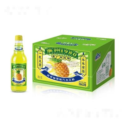 廣州1980老廣州風味鳳梨味果味汽水飲料380ml×20瓶