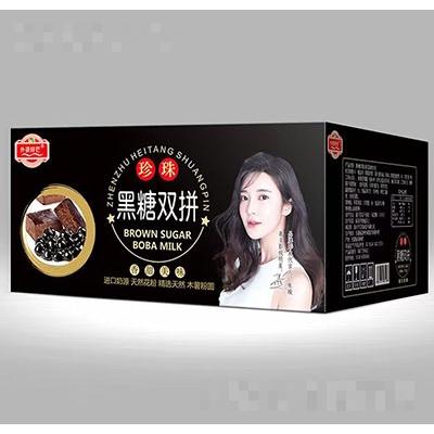 外婆好芒黑糖雙拼奶茶