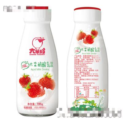 大笨鵝酸乳飲品草莓味195g