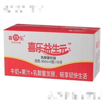 喜樂益生元乳酸菌95mlX4瓶X16排