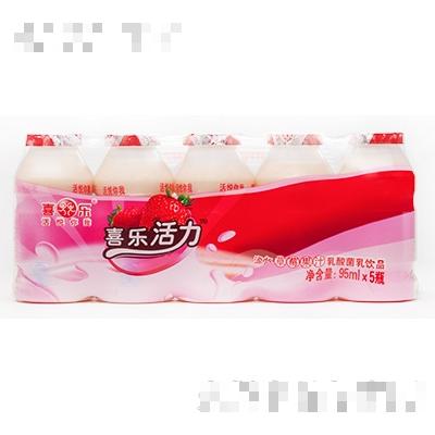 喜樂活力草莓果汁乳酸菌95mlX5瓶
