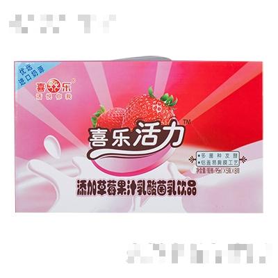 喜樂活力草莓果汁乳酸菌95mlX5瓶X8排