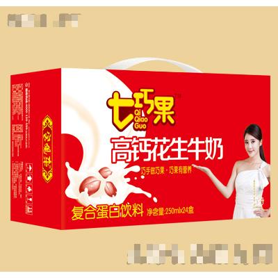 七巧果高鈣花生牛奶250mlX24