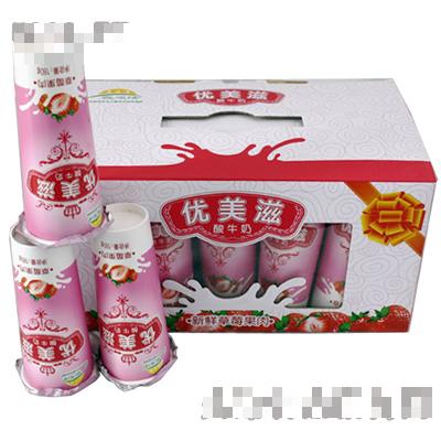 優(yōu)美滋草莓味果肉酸奶