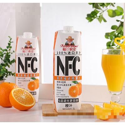 福蘭農(nóng)莊鮮果冷壓榨橙汁1L瓶裝