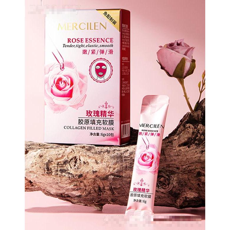 夢希藍玫瑰精華膠原填充軟膜 6gx10包 緊致提拉補水保濕