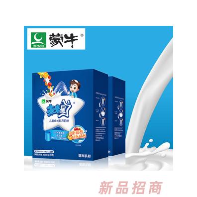 蒙牛未來星4段兒童成長(zhǎng)配方牛奶粉400g盒青少年學(xué)生含鈣益生元奶粉