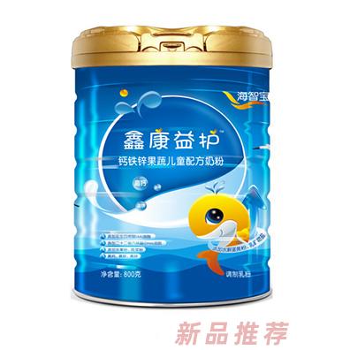圣元海智寶鑫康益護(hù)鈣鐵鋅果蔬兒童配方奶粉800g罐裝