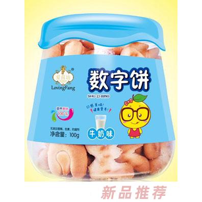 愛茵坊牛奶味香蕉味數(shù)字餅干兒童餅干小零食代理