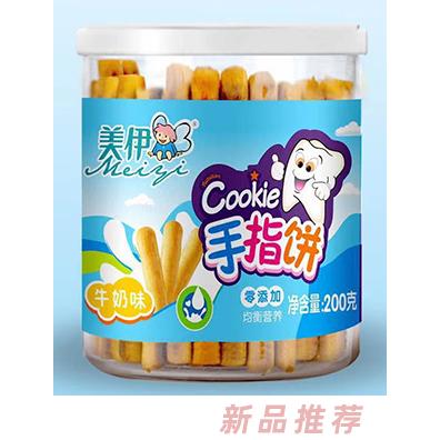 美伊手指餅200克瓶裝 牛奶味香蕉味餅干兒童磨牙食品零食招商代理
