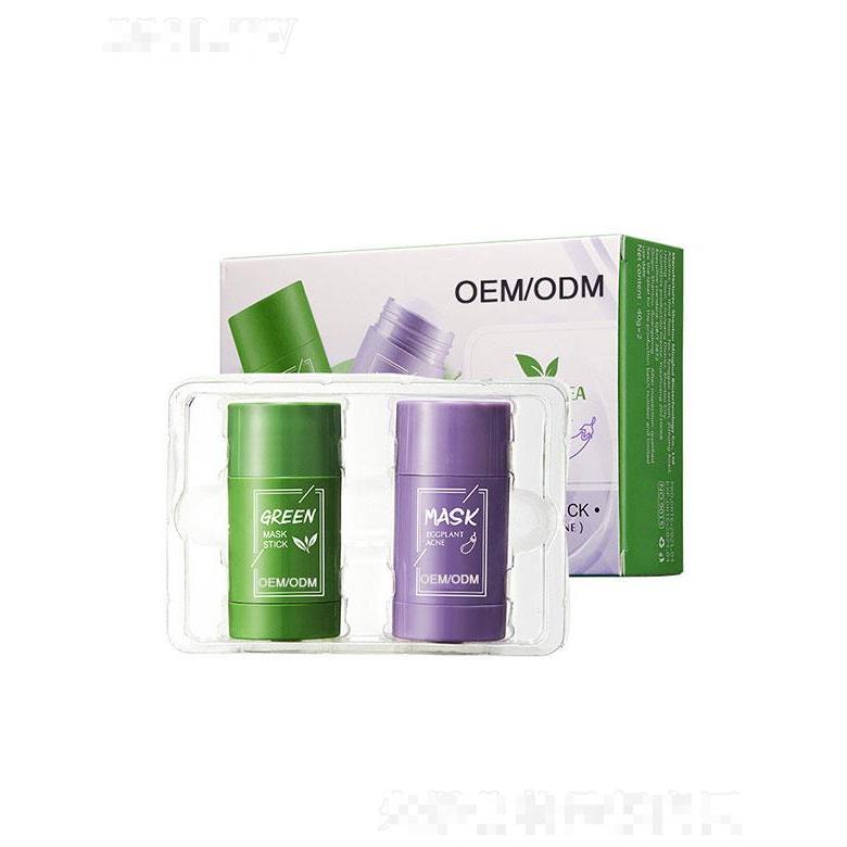 廣州楚美   楚美妝品綠茶茄子控油固體清潔面膜   凈顏毛孔