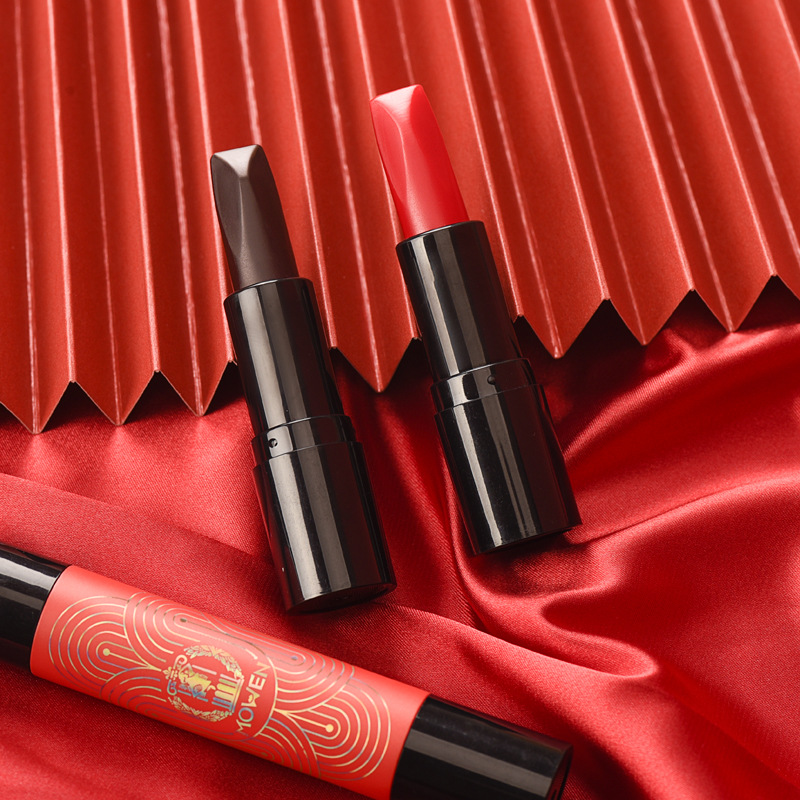 抖音快手魔吻炫色誘吻六色唇膏雙管雙頭不易脫妝不掉色顯白唇膏OEM代加工
