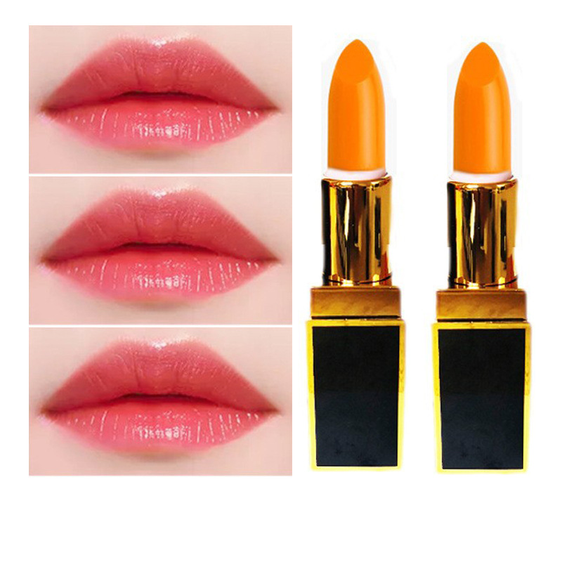 跨境胡蘿卜素口紅無(wú)logo溫感變色口紅Lipstick 蕃茄素變色唇膏OEM代加工