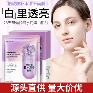 煙酰胺補水凍干面膜批發(fā)高保濕滋潤肌膚控油提亮oem代加工