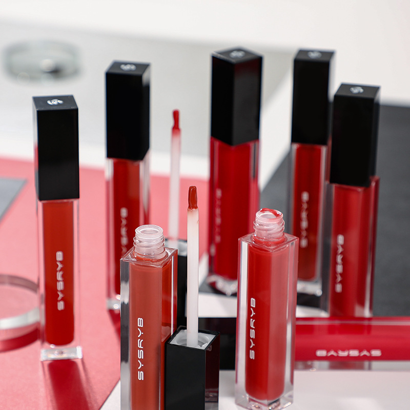 sysryb唇彩蜜桃色唇釉不掉色不沾杯持久滋潤(rùn)保濕口紅批發(fā)一件代發(fā)OEM代加工