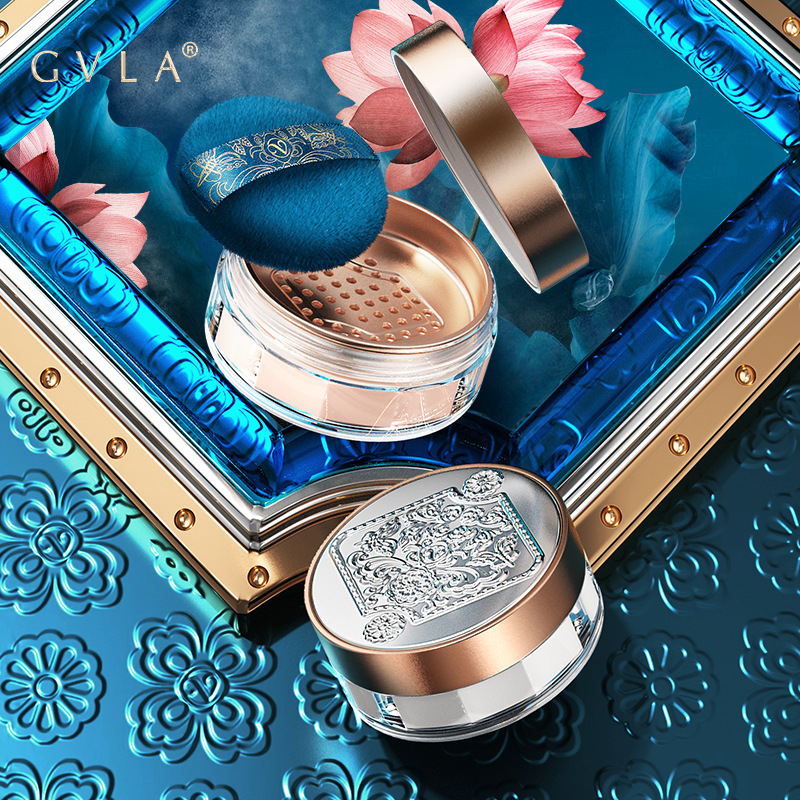 中國風(fēng)歌維拉霧面輕薄服帖定妝散粉雕刻修飾清爽控油遮瑕空氣蜜粉OEM代加工