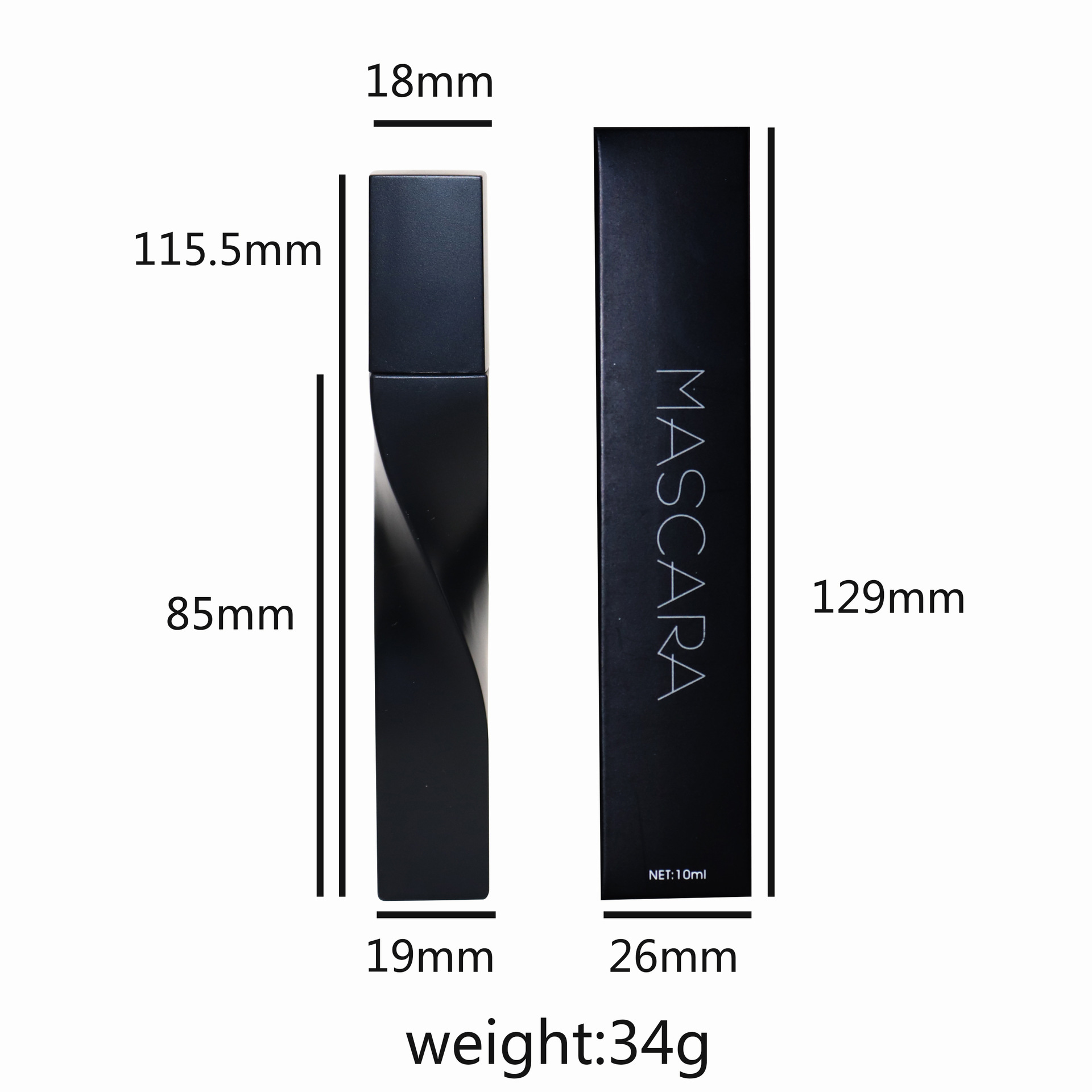 睫毛膏 不暈染濃密卷翹 溫水可卸 無LOGO睫毛膏OEM代加工