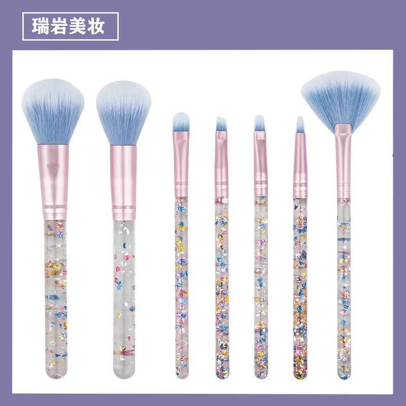 透明袋裝7支化妝刷粉底刷眼影刷散粉刷腮紅刷OEM代工廠