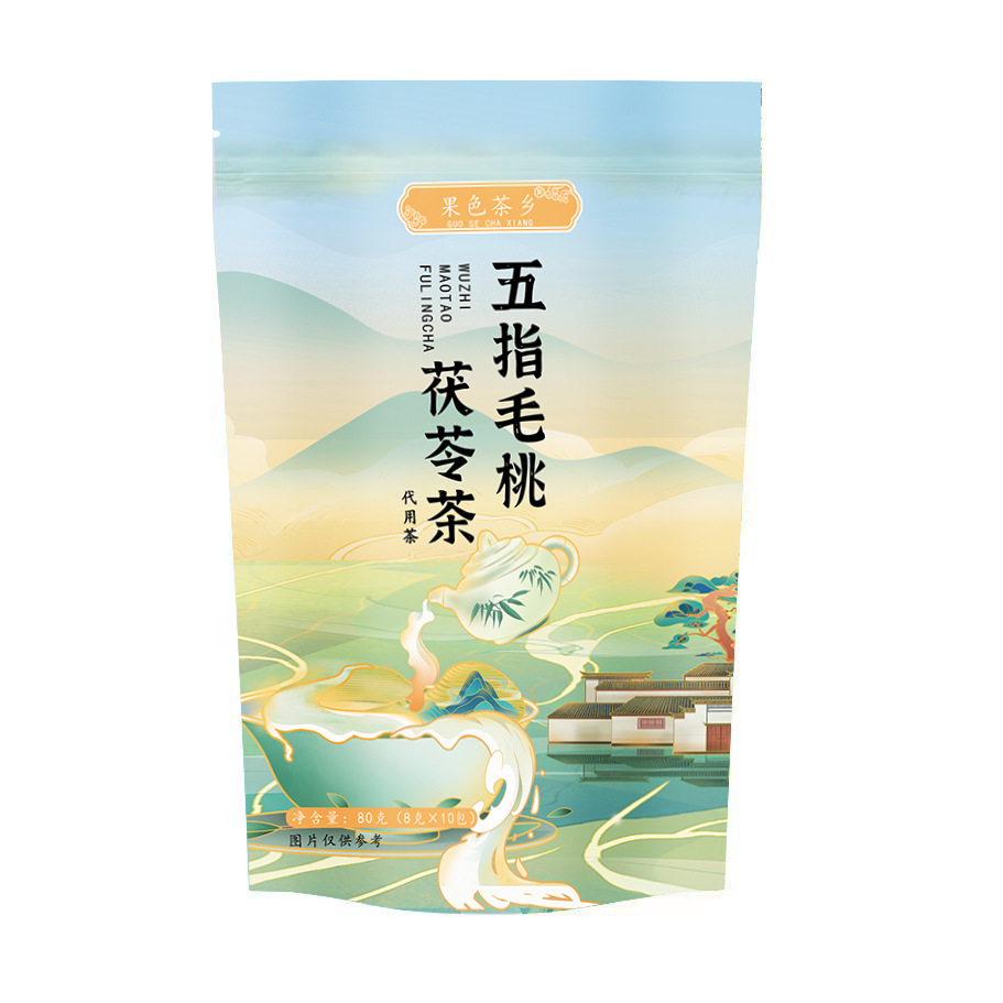 果色茶鄉(xiāng)五指毛桃茯苓茶三角包代用茶OEM代加工