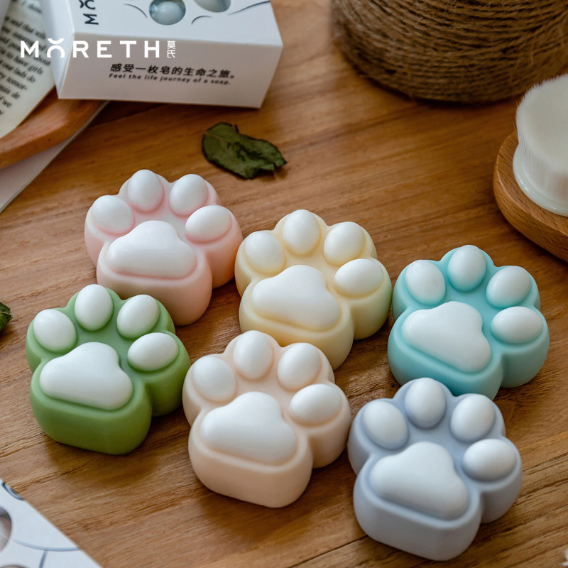 可愛新穎嘟嘟貓爪皂香皂潔面皂45gOEM代工廠
