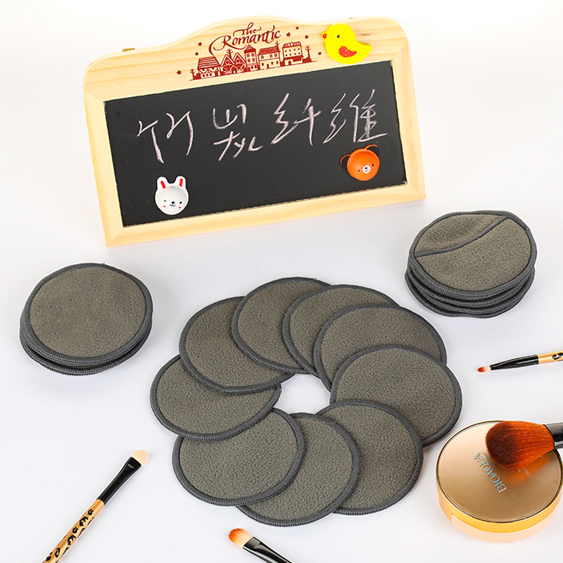 跨境亞馬遜熱銷竹炭卸妝棉廠家批發(fā)可洗卸妝墊可重復(fù)使用卸妝墊OEM代加工
