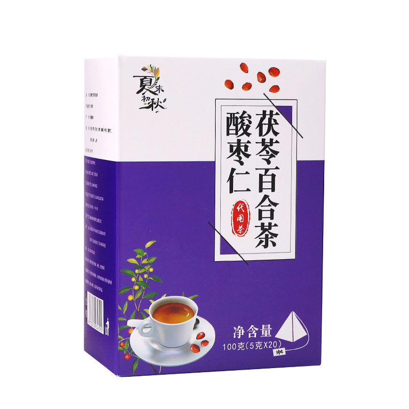 酸棗仁茯苓百合茶盒裝三角包OEM代加工