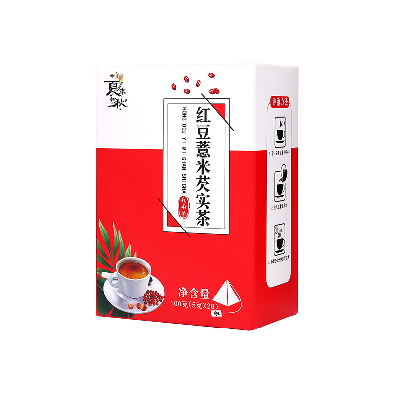 盒裝紅豆薏米芡實(shí)茶三角包清濕養(yǎng)生茶包OEM代加工