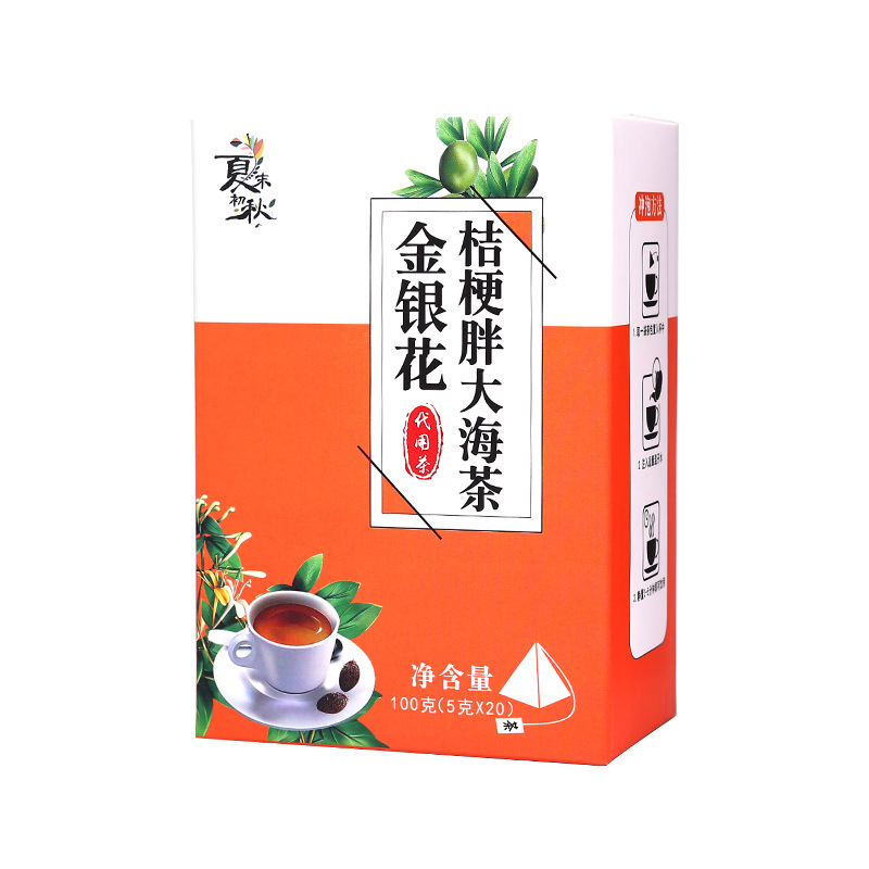 金銀花桔梗胖大海茶盒裝三角包OEM代加工